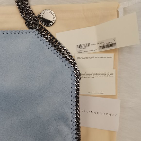 STELLA MCCARTNEY  Falabella  Shoulder Bag Metallic in light bule - Picture 2 of 15